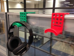 headphone wall hanger office headphones holder 3d print model - Mito3D