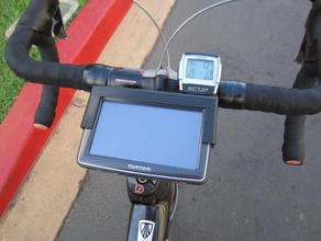 tomtom 310 xl bicycle stem mount sport outdoors bike case gps tom zap strap 3d print model - Mito3D