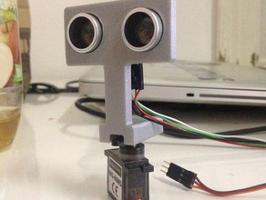soporte del servo ultrasónico el sensor de la sonda robótica arduino ultimaker 3d print model - Mito3D