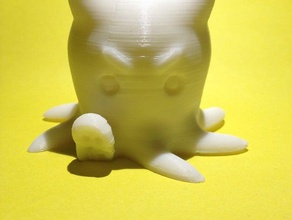 carino polpo arrabbiato diavolo sculture daimon il demone occhi seguente haloween ciao dice urlo 3d print model - Mito3D