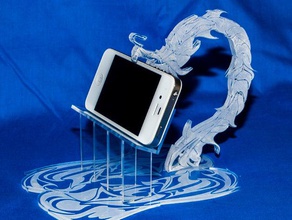 dragon iphone stand mobile 3d print model - Mito3D