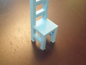 miniature chair household supplies overhangs 3d print model - Mito3D