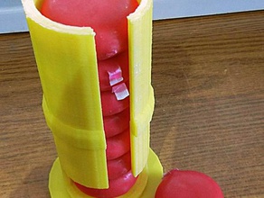 babybel cheese holder kitchen dining rack stack storage tube 3d print model - Mito3D