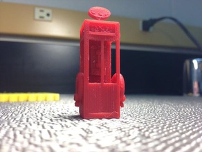 christmas phone booth decor village phonebooth 3d print model - Mito3D