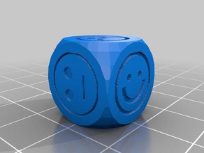 faccia dadi invertito personalizzato 3d print model - Mito3D