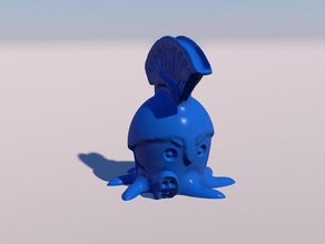 cute octopus warrior sculptures eyes following hello knight medieval middle ages roman says sweet 3d print model - Mito3D