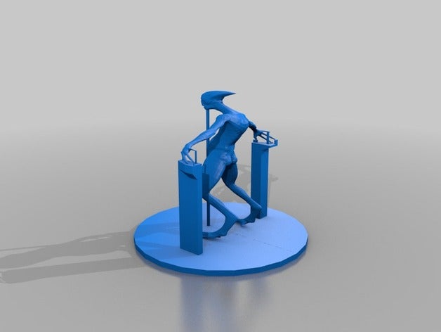 gruselig test 2 unterstützt Skulpturen 3D print model - Mito3D