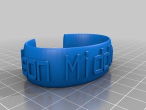 hms mesaj grubu bilezik özelleştirilmiş 3d print model - Mito3D