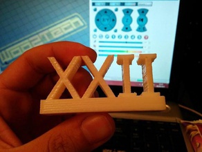 xxii 22 Dekor Numerologie 3d print model - Mito3D