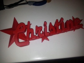 shes star name plate signs logos 3d print model - Mito3D