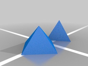 pirâmides partes isósceles praça da pirâmide poliedro sólido regular tetraedro 3d print model - Mito3D