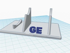 original style stand addition ge letters other 3d print model - Mito3D