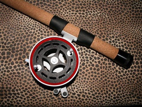 fishing rod reel-moulinet canne peche sport outdoors reel trout truite 3d print model - Mito3D