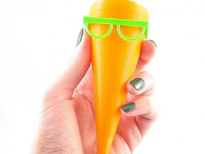 geek carota cibo bere 3d print model - Mito3D