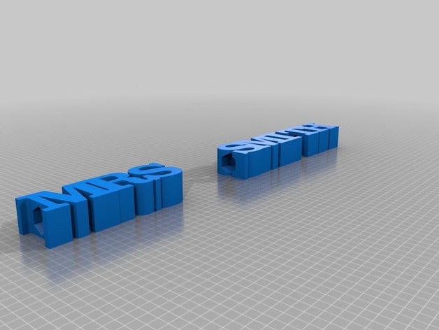 meine angepassten text Bleistift-Halter 2 Zeichen logos 3D print model - Mito3D