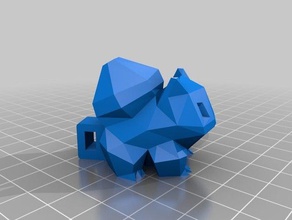 low-poly bulbasaur necklace fashion 3d print model - Mito3D