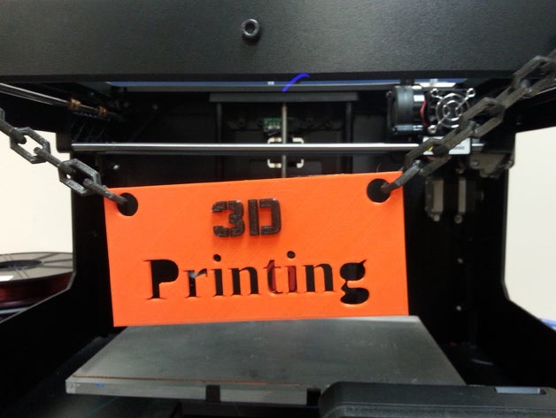 La impresión en 3d signo bling la cadena de 3D print model - Mito3D