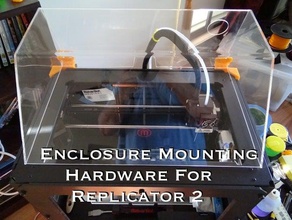 enclosure mounting hardware replicator 2 3d printer accessories hinge hood upgrade part perspex plexiglass 3d print model - Mito3D