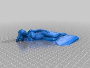 çıplak kadın yatakta insanlar sanat heykel 3d print model - Mito3D