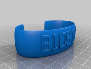 biostar personalizado de la banda pulseras 3d print model - Mito3D