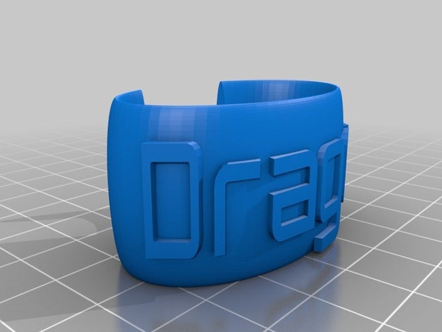 dragón personalizado de la banda pulseras 3D print model - Mito3D