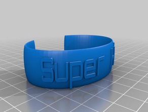 super caliente mensaje de la banda las pulseras personalizado 3d print model - Mito3D