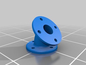 Flansch Winkelstück 45 Grad Teile Flansch-Rohr flnage Wasserpfeife 3d print model - Mito3D