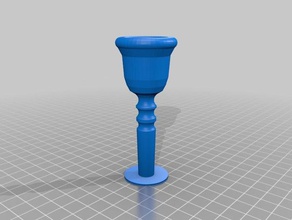 red wave trombone mouthpiece attempt 2 music customized 3d print model - Mito3D