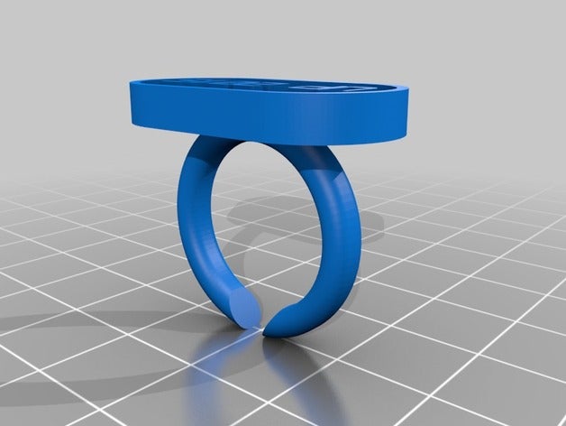 até 2015 anel anéis personalizado 3D print model - Mito3D