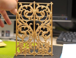 ornate iron gate art irongate 3d print model - Mito3D