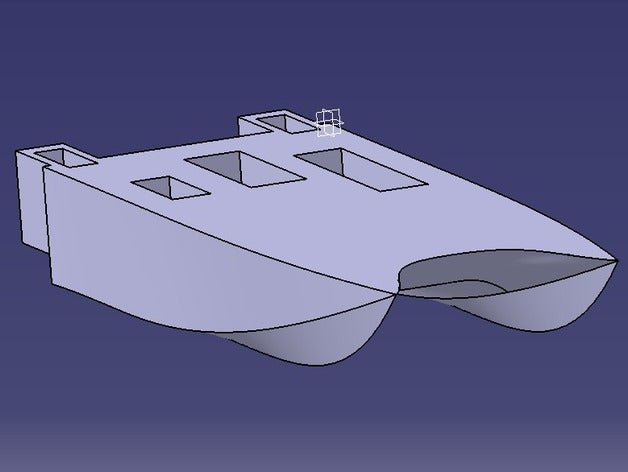 avvio prototipo rc i veicoli la barca pontoon del pontone di 3D print model - Mito3D