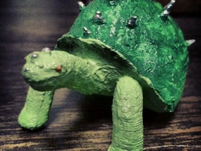 spikey torton esculturas animais dino esiotrot fantasia modelo o sketchup picos tartaruga 3d print model - Mito3D