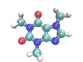 molecola della caffeina biologia modelli 3d print model - Mito3D