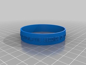 mon personnalisés en simple poème bracelet l'art 3d print model - Mito3D