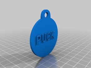sleutelhanger puck pets customized 3d print model - Mito3D