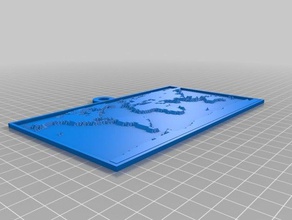 world map lithopane 2d art customized 3d print model - Mito3D