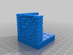 openforge stone brick wall corner toy game accessories 3d print model - Mito3D