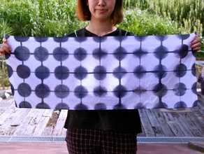 cut lines shibori tie dye created arimatsu digital fabrication workshop nagoya fashion lasercut 3d print model - Mito3D