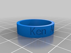 ken customized ring rings 3d print model - Mito3D