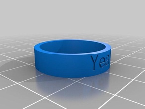 yeat customized ring rings 3d print model - Mito3D