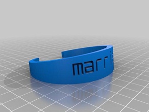 married bracelets customized 3d print model - Mito3D