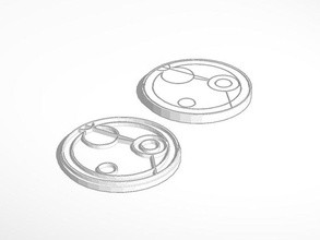 gallifreyan coins badges doctor timelord tinkercad 3d print model - Mito3D