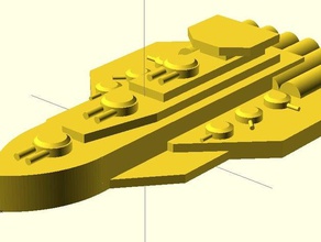de la vieja escuela crucero juegos lleno empuje miniatura nave espacial 3d print model - Mito3D