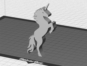 unicorn si alza equilibrata animali 3d print model - Mito3D