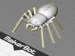 araña de 8 patas ojos los animales 3d print model - Mito3D