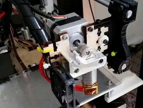 hexágono quente de fim montagem frontal do retrabalho 3d a impressora partes fã hotend simples printrbot 3d print model - Mito3D