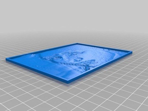 litho encadré 1 2 d art personnalisé 3d print model - Mito3D