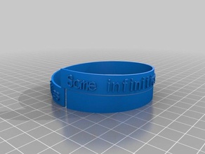 my customized spiral poem bracelet mark 2 art 3d print model - Mito3D