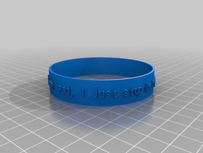mon personnalisés en simple poème bracelet oui l'art 3d print model - Mito3D