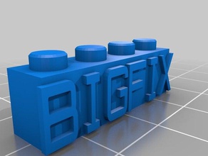 bigfix 1x4 lego bloco necklacekeychain construção brinquedos personalizado 3d print model - Mito3D